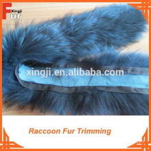 Dyed Single Color Raccoon Fur, Real fur trim